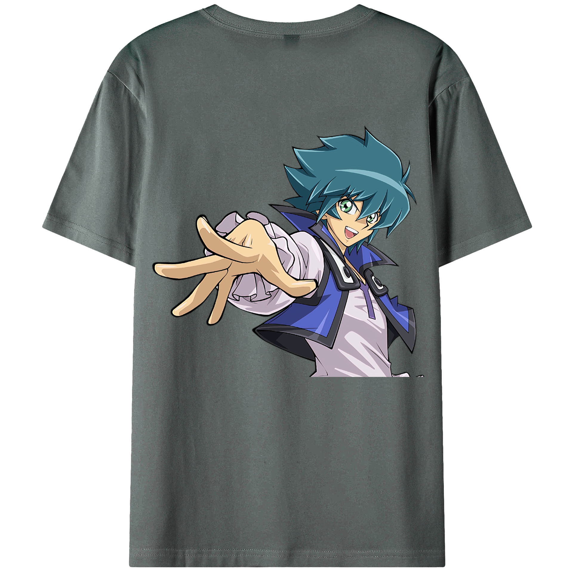 （画像用） 遊☆戯☆王 Yu-Gi-Oh! 綿100％ メンズ半袖Tシャツ（バックプリント） 通気性